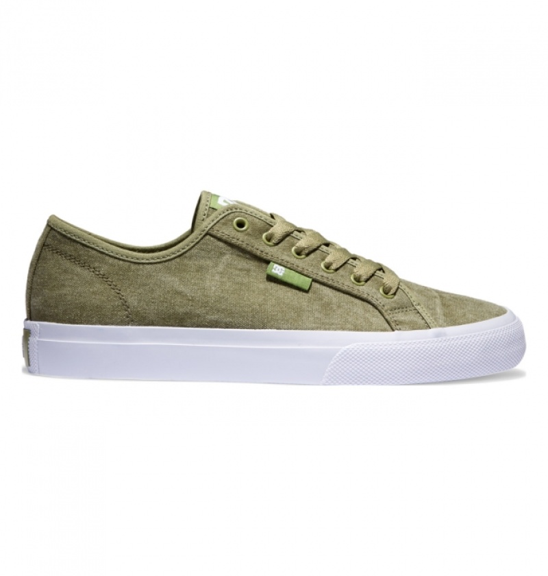 Basket DC Manual Textile Vert Olive Homme | XCD-3117390