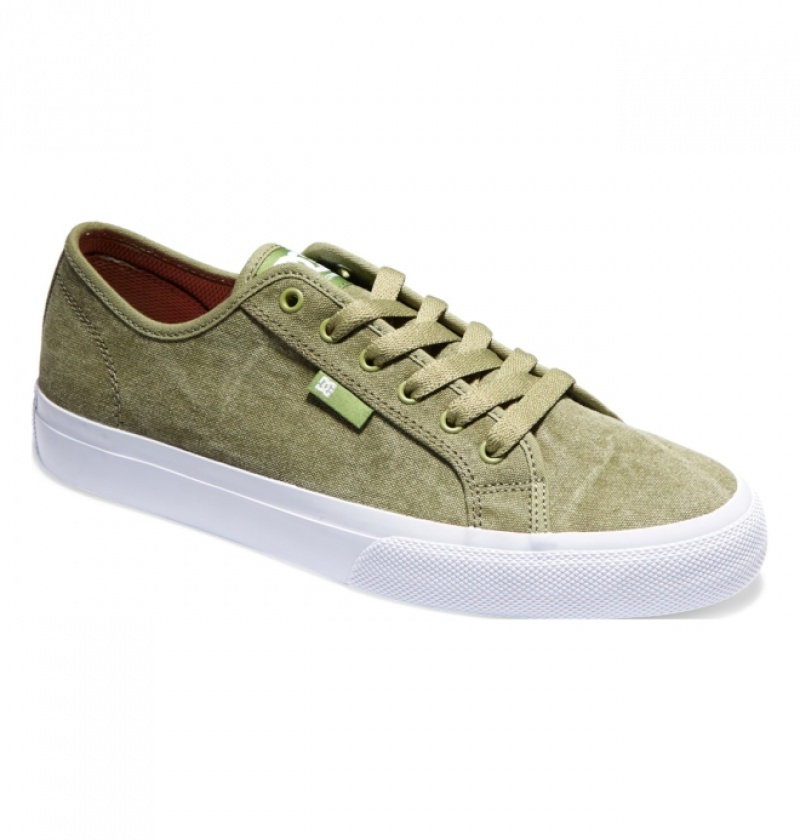 Basket DC Manual Textile Vert Olive Homme | XCD-3117390