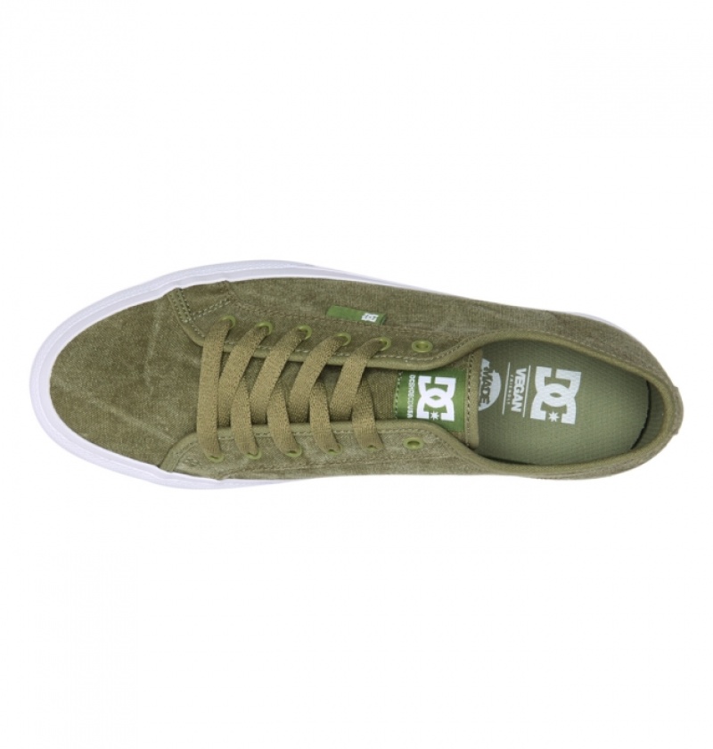 Basket DC Manual Textile Vert Olive Homme | XCD-3117390