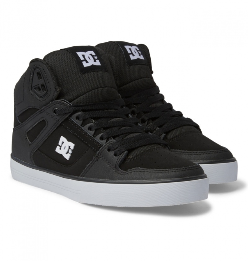 Basket DC Pure High-Top Noir Blanche Homme | DEX-2024212