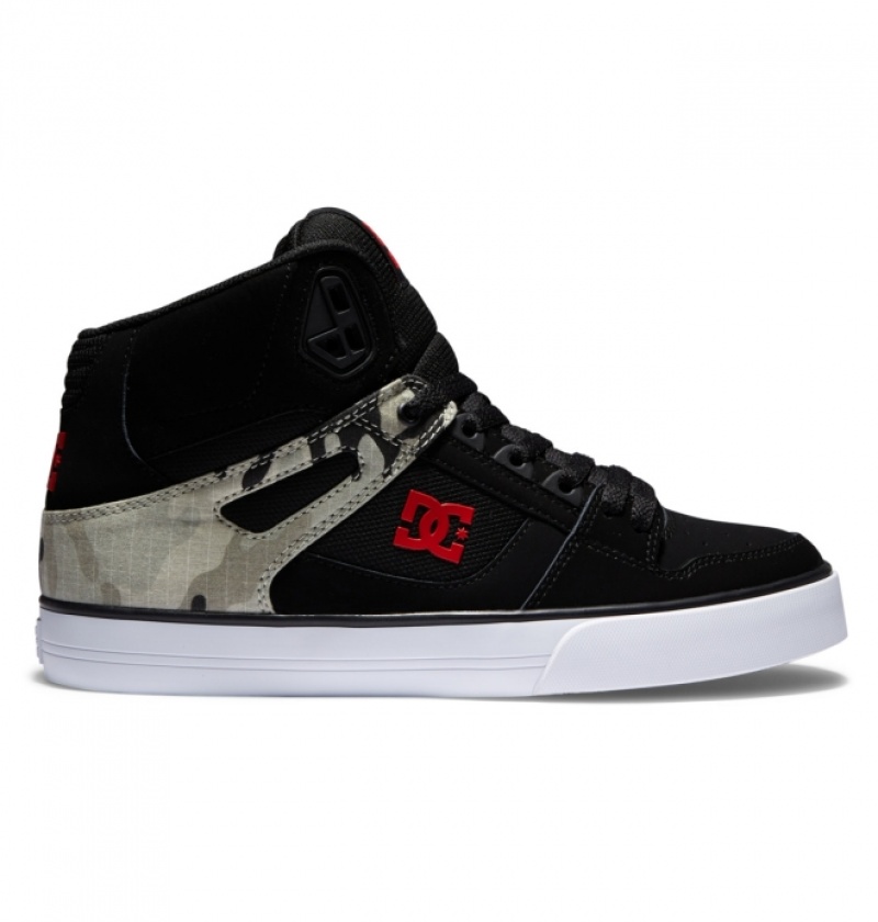 Basket DC Pure High-Top Camouflage Noir Homme | JVF-6006507