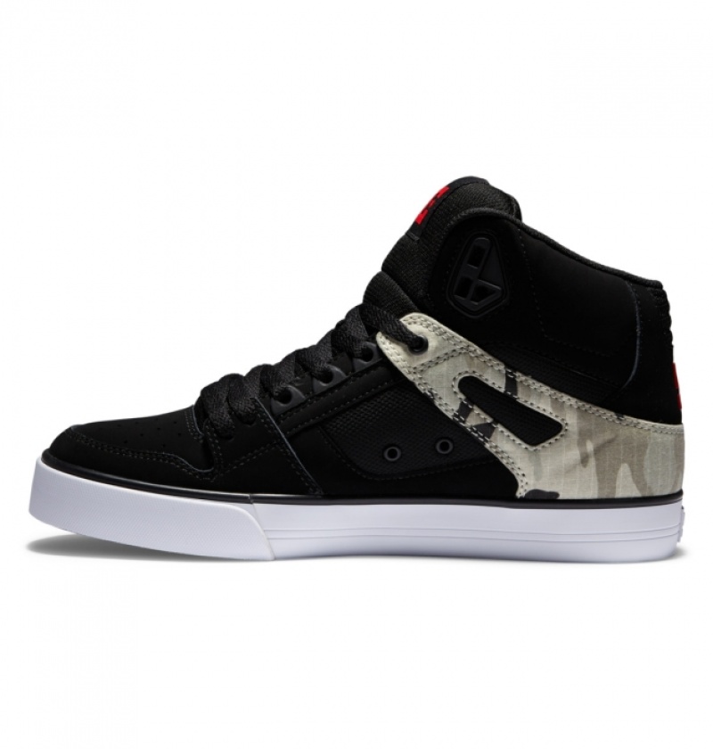 Basket DC Pure High-Top Camouflage Noir Homme | JVF-6006507