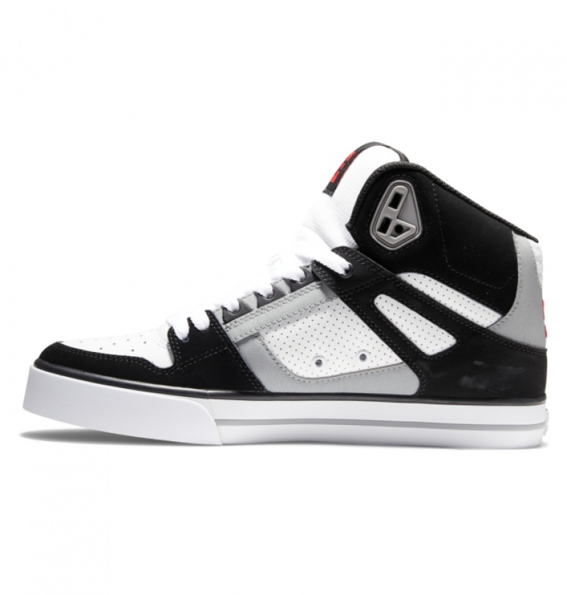 Basket DC Pure High-Top Noir Blanche Rouge Homme | NHO-8874283