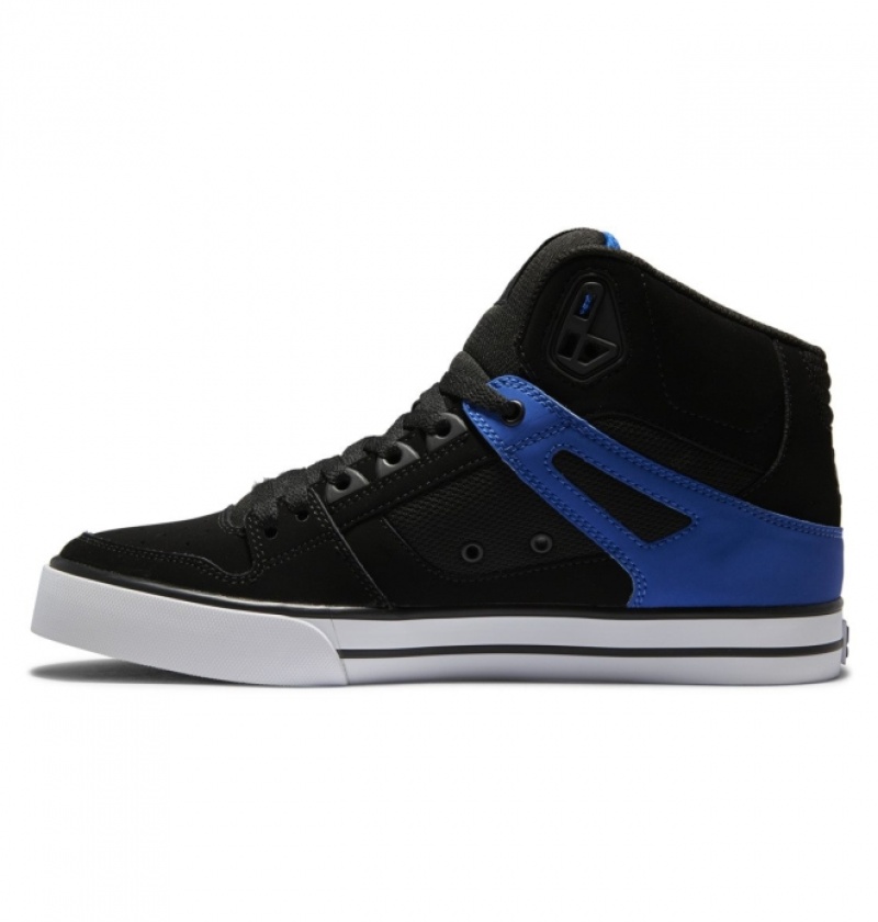 Basket DC Pure High-Top Noir Bleu Homme | SWS-4282235