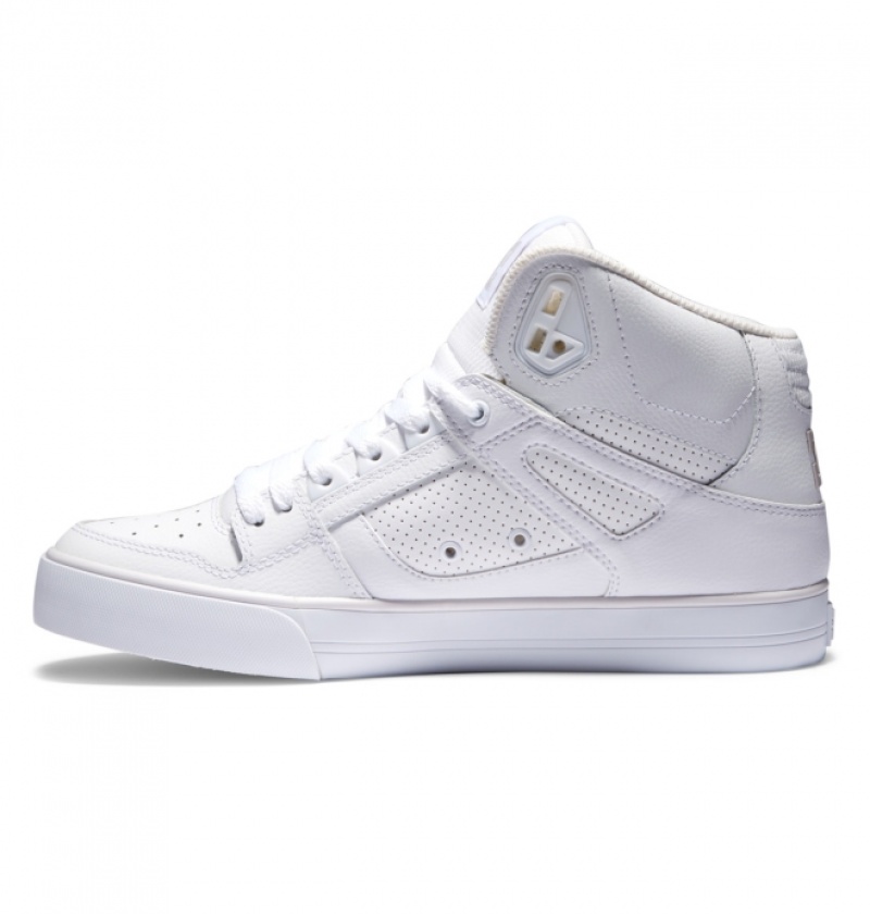 Basket DC Pure High-Top Blanche Grise Homme | JYV-3266162