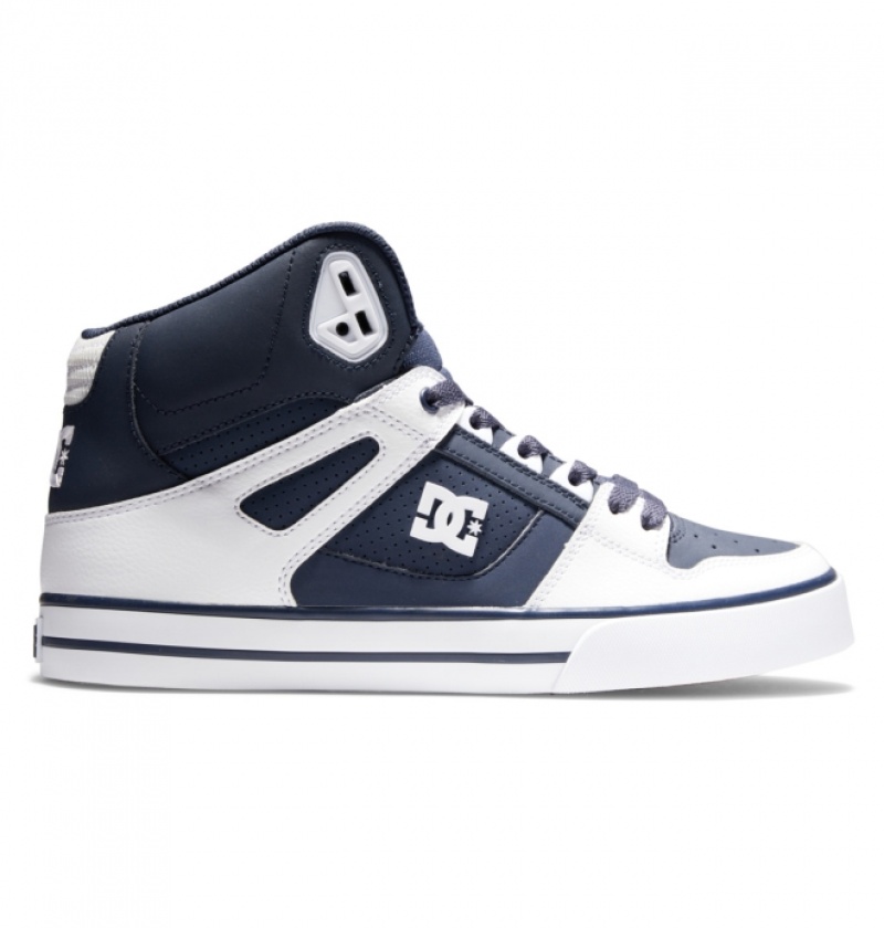 Basket DC Pure High-Top Bleu Marine Blanche Homme | WPS-5033687