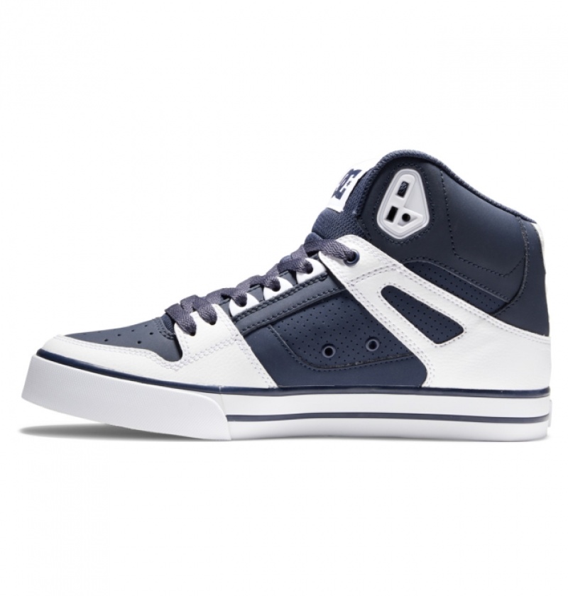 Basket DC Pure High-Top Bleu Marine Blanche Homme | WPS-5033687