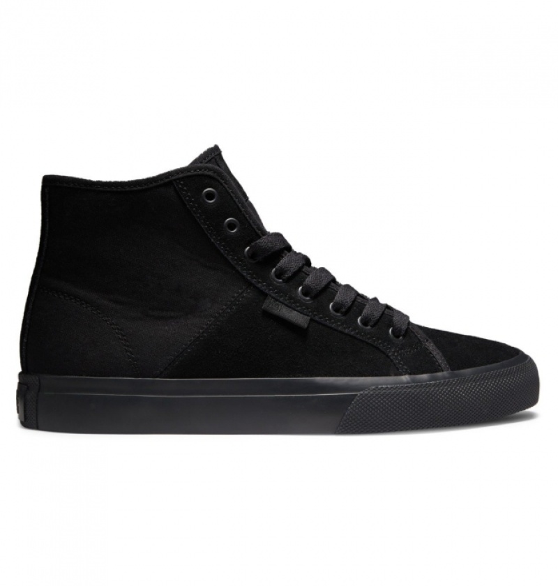 Basket DC Manual High Top Daim Noir Homme | SRD-7378355