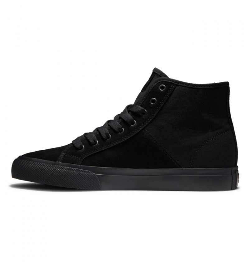 Basket DC Manual High Top Daim Noir Homme | SRD-7378355