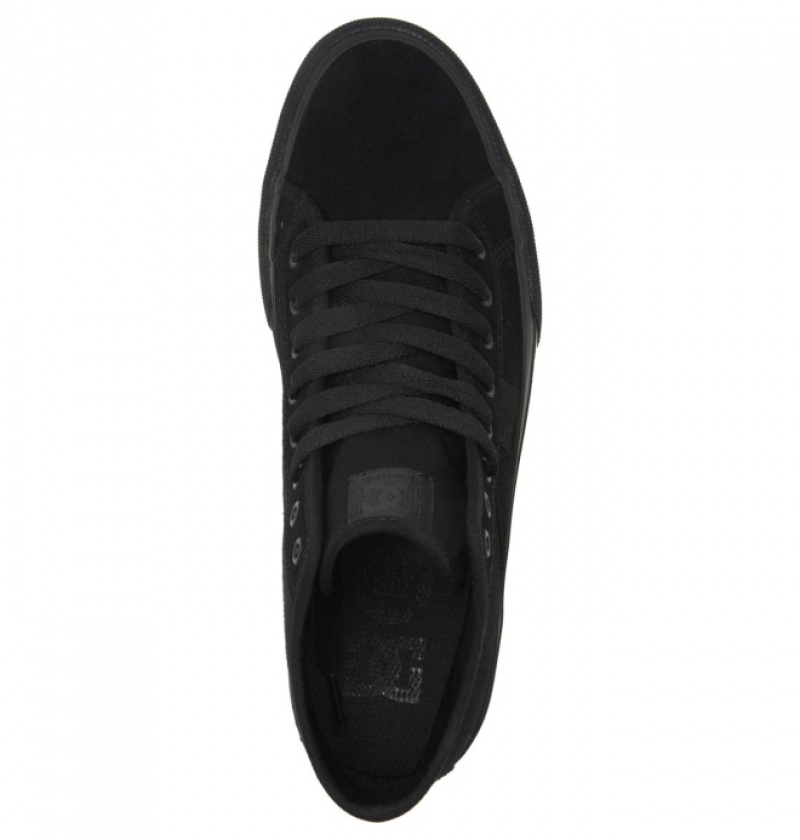 Basket DC Manual High Top Daim Noir Homme | SRD-7378355