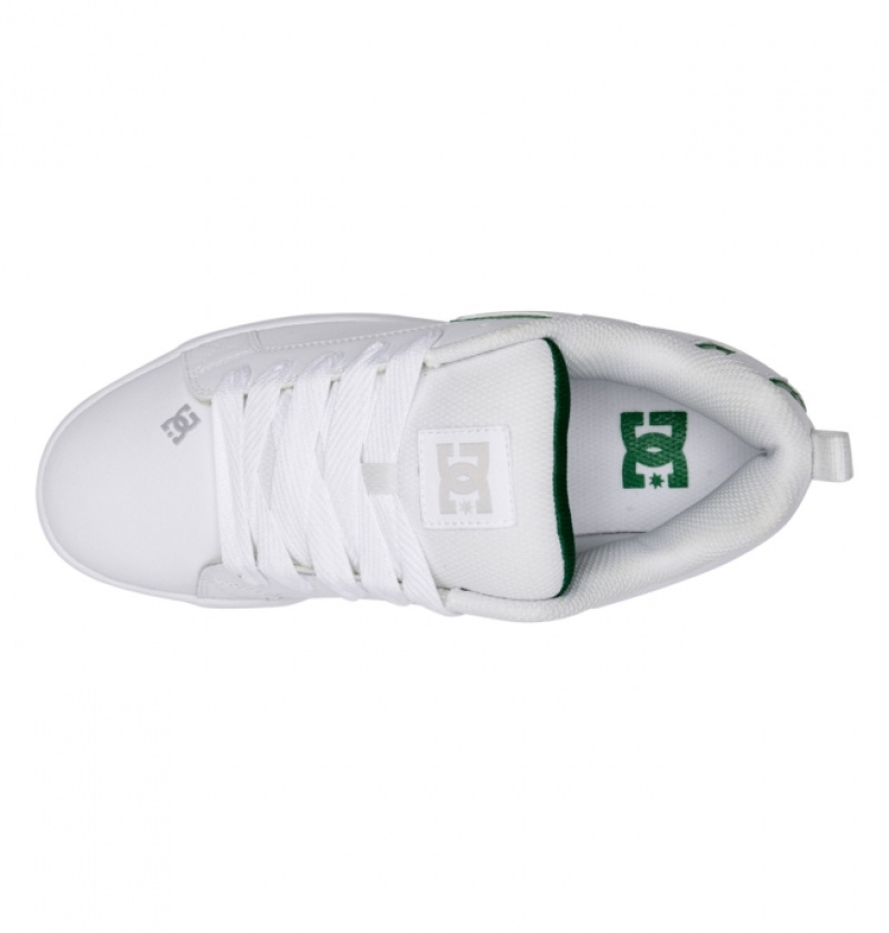 Basket DC Court Graffik Blanche Vert Homme | CQY-4076567