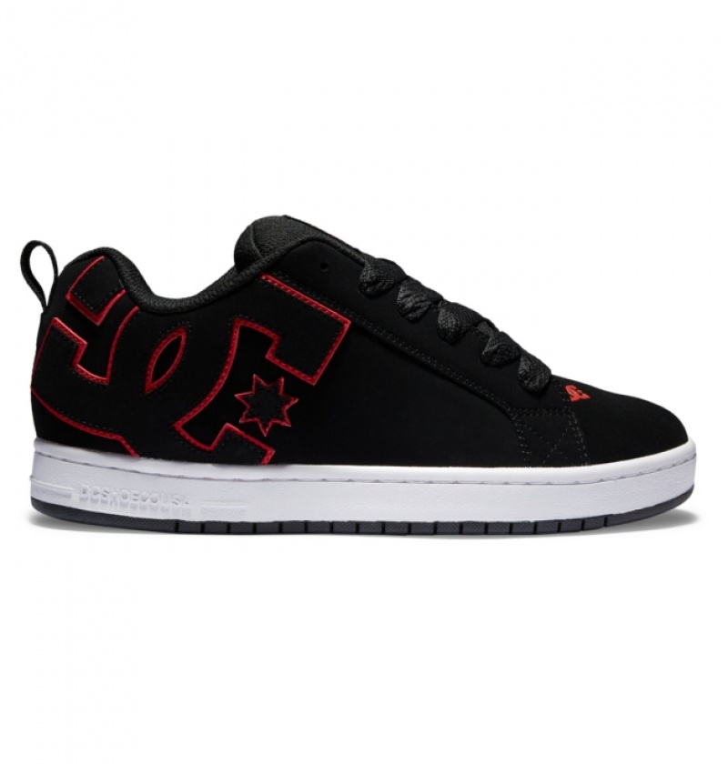 Basket DC Court Graffik Noir Rouge Blanche Homme | KKH-5712863