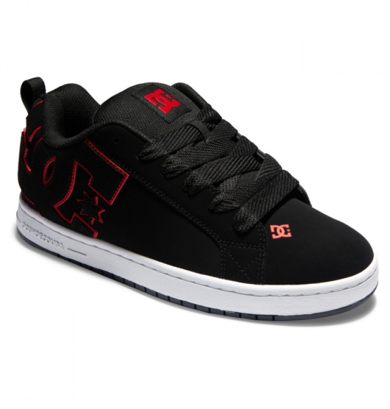 Basket DC Court Graffik Noir Rouge Blanche Homme | KKH-5712863