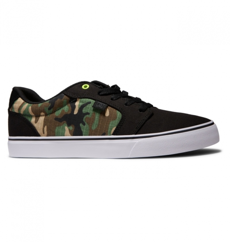 Basket DC Anvil Tela Noir Camouflage Homme | RHB-9300888