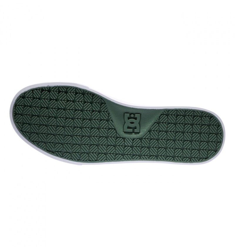 Basket DC Anvil Tela Vert Blanche Homme | QRA-4559776