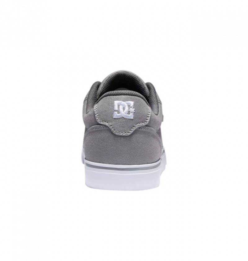 Basket DC Anvil Tela Grise Blanche Homme | VTO-0772639