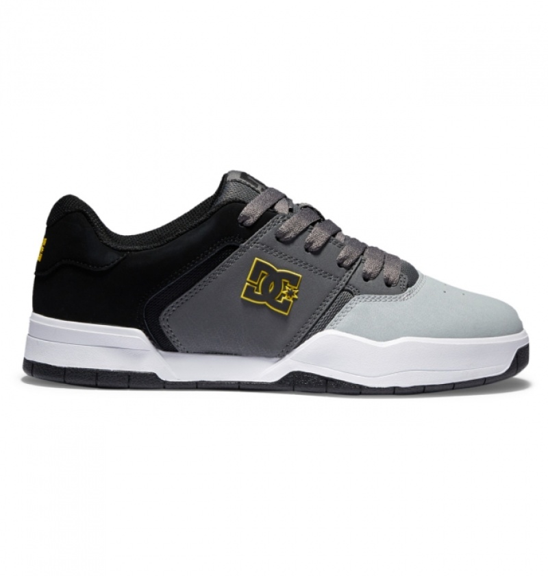 Basket DC Central Noir Grise Jaune Homme | ELE-1401721