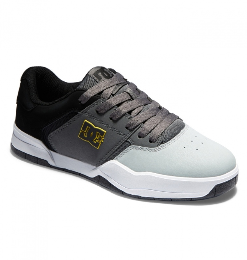 Basket DC Central Noir Grise Jaune Homme | ELE-1401721