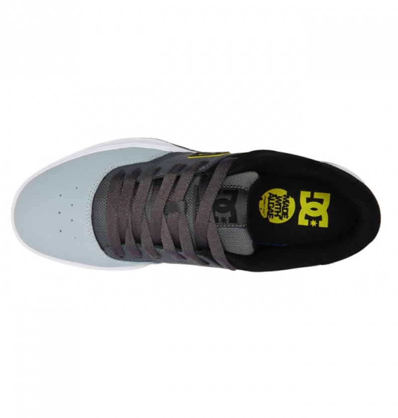 Basket DC Central Noir Grise Jaune Homme | ELE-1401721