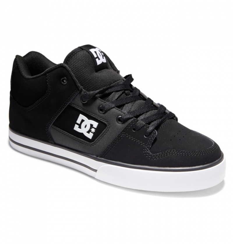 Basket DC Pure MID Noir Blanche Homme | VNT-8678646