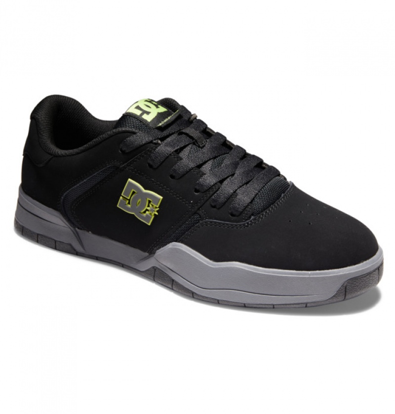 Basket DC Central Noir Grise Vert Homme | ZFX-0970746