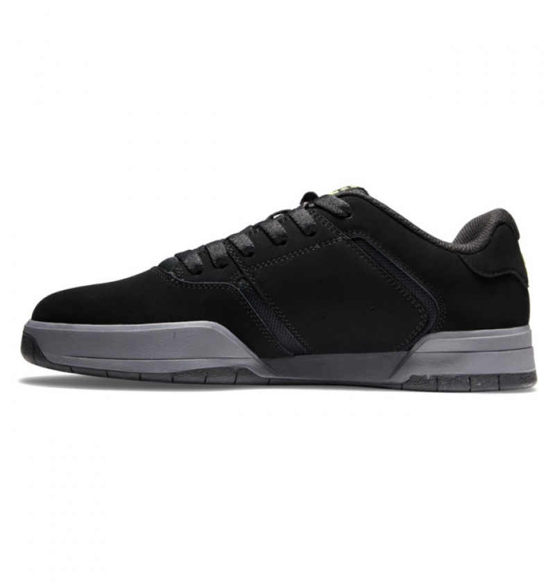 Basket DC Central Noir Grise Vert Homme | ZFX-0970746