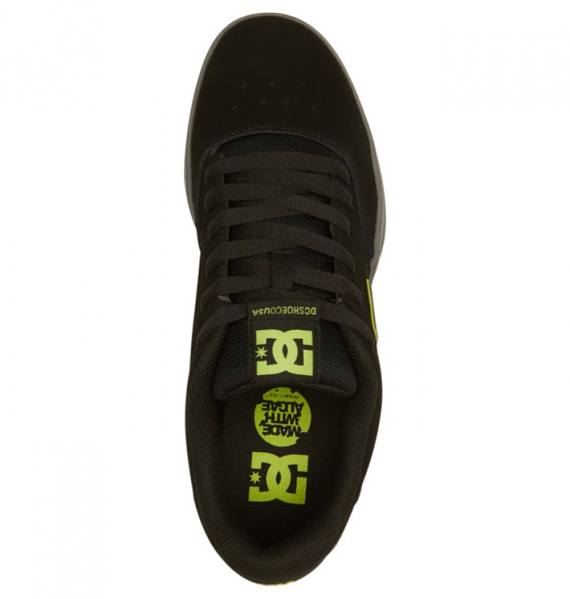 Basket DC Central Noir Grise Vert Homme | ZFX-0970746