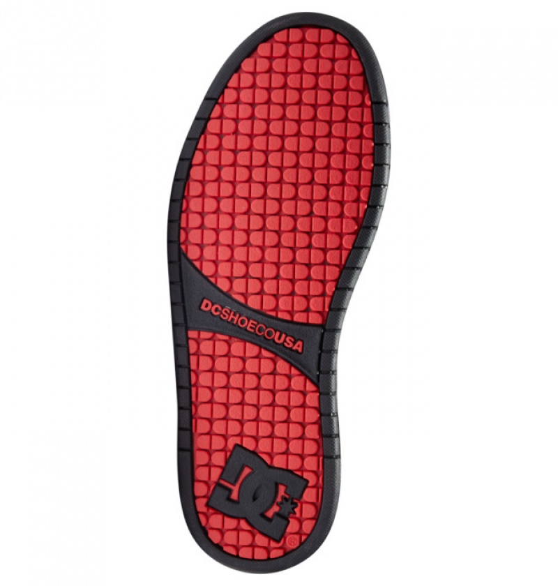 Basket DC Court Graffik Noir Rouge Homme | YLB-6319498