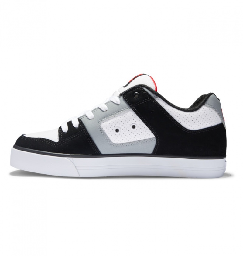 Basket DC Pure Noir Blanche Grise Homme | GQQ-0890986