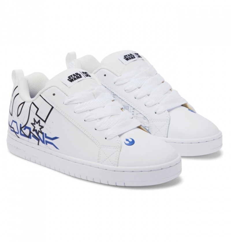 Basket DC Star Wars Court Graffik Blanche Bleu Homme | PUJ-0684880