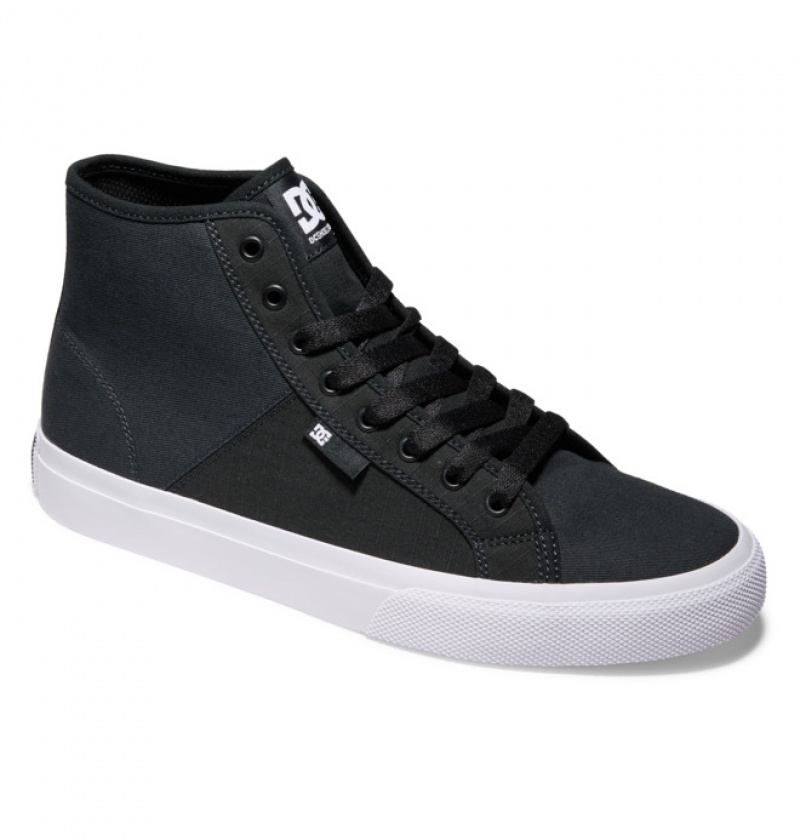 Basket DC Manual HI Tela High Tops RIPSTOP Noir Homme | JJE-5826836