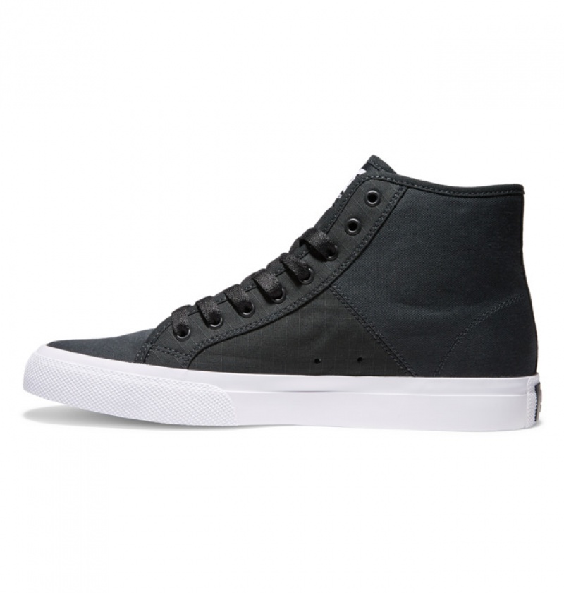 Basket DC Manual HI Tela High Tops RIPSTOP Noir Homme | JJE-5826836