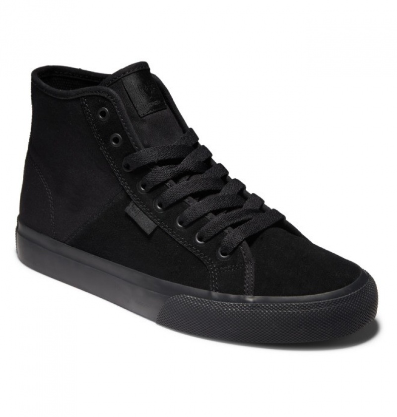 Basket DC Manual High Top Daim Noir Homme | TZS-4454119