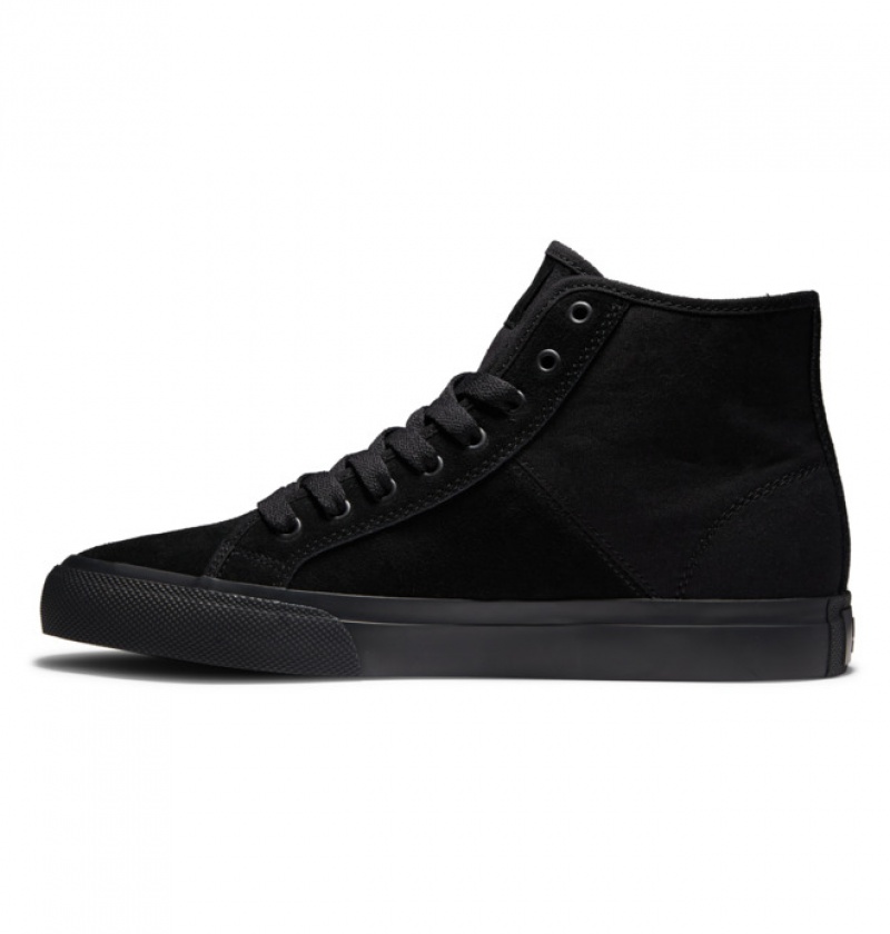 Basket DC Manual High Top Daim Noir Homme | TZS-4454119