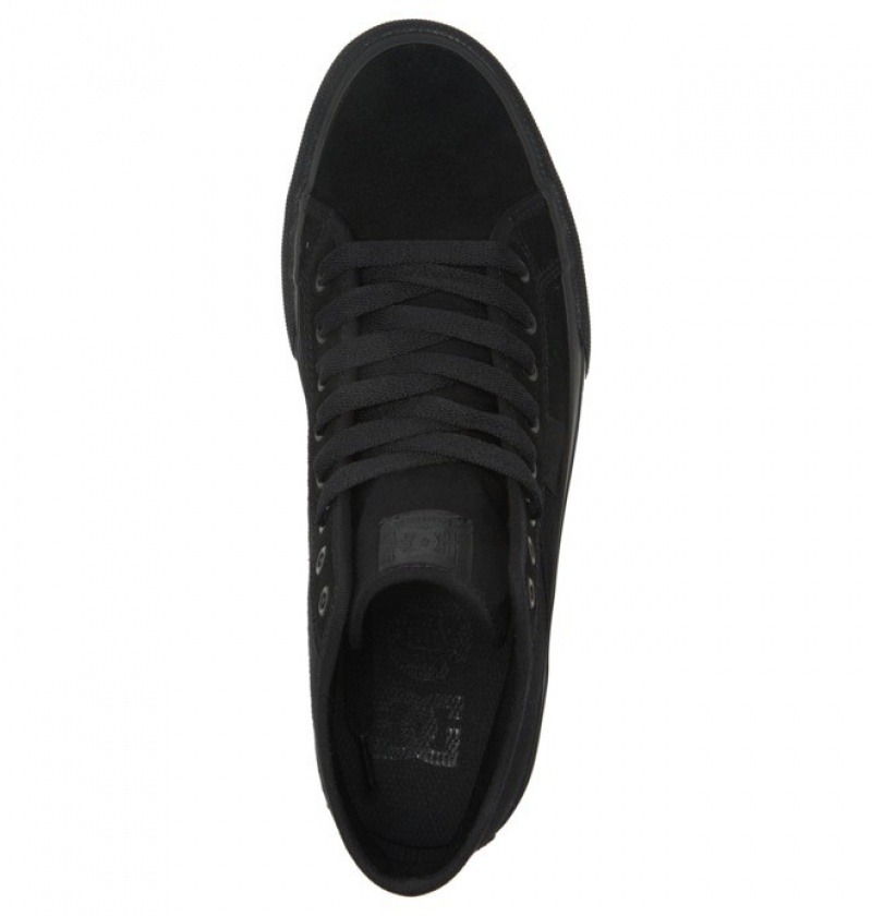 Basket DC Manual High Top Daim Noir Homme | TZS-4454119