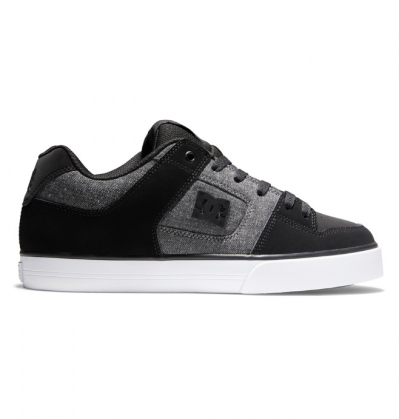 Basket DC Pure Noir Grise Noir Homme | HCU-4121724