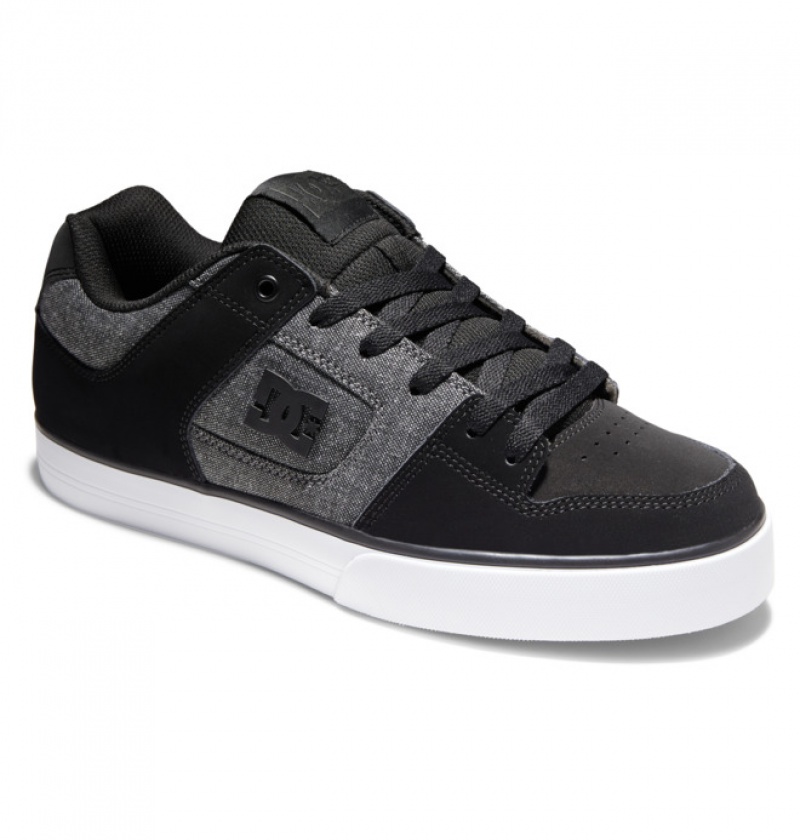 Basket DC Pure Noir Grise Noir Homme | HCU-4121724