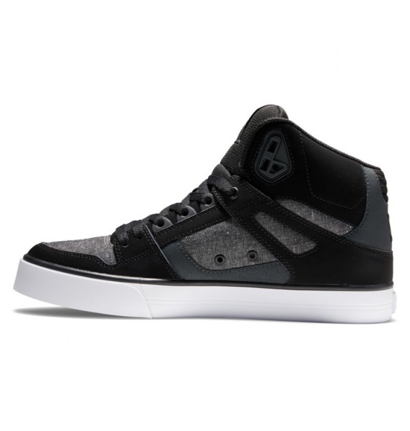 Basket DC Pure High Tops Noir Homme | TCT-5267062