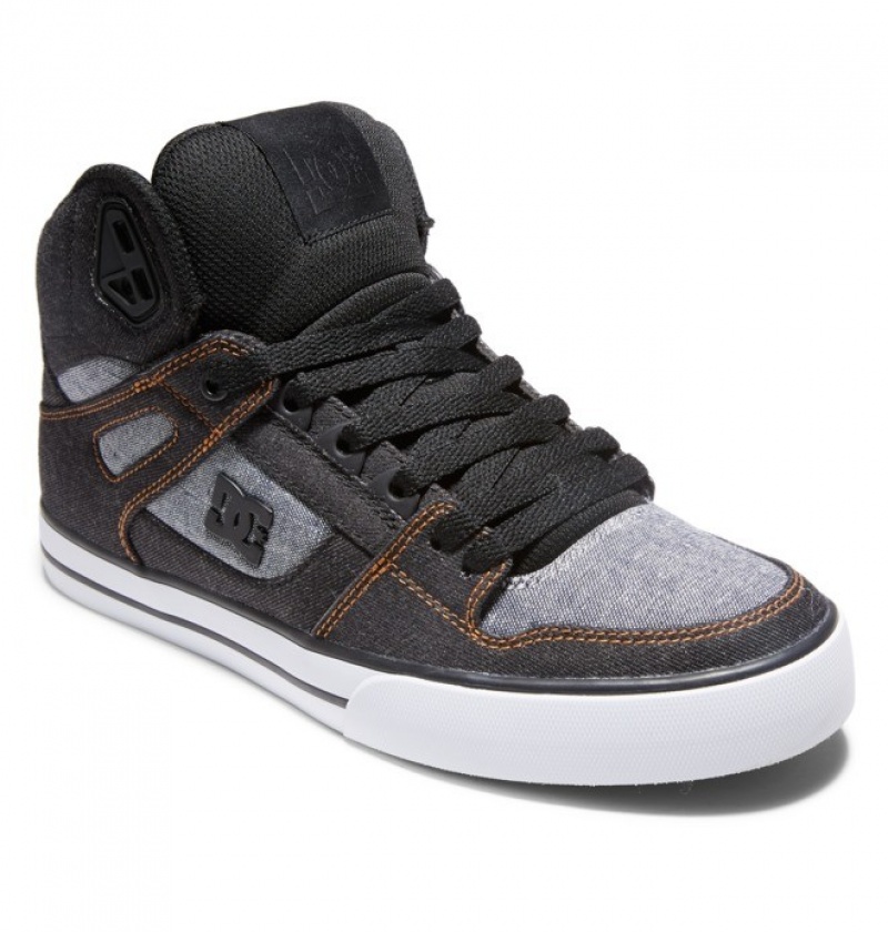 Basket DC Pure High Tops Noir Homme | XNI-7726908