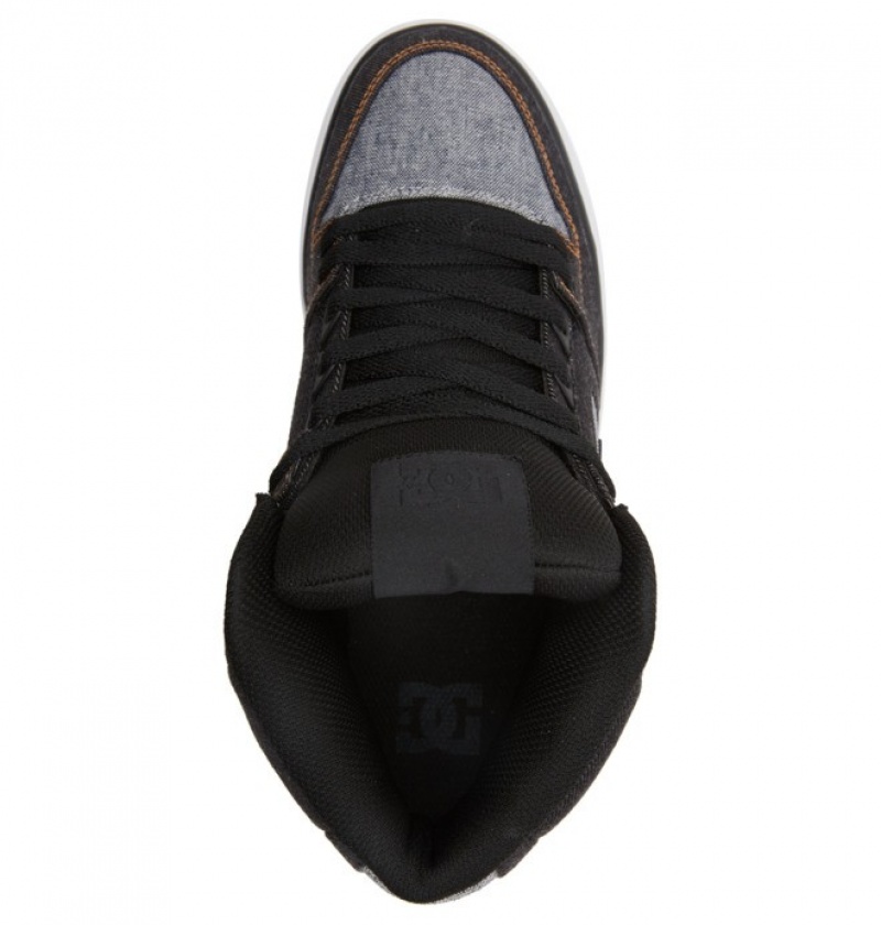 Basket DC Pure High Tops Noir Homme | XNI-7726908