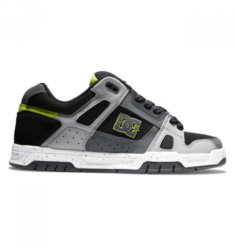 Basket DC Stag Noir Grise Vert Homme | KQH-7671582