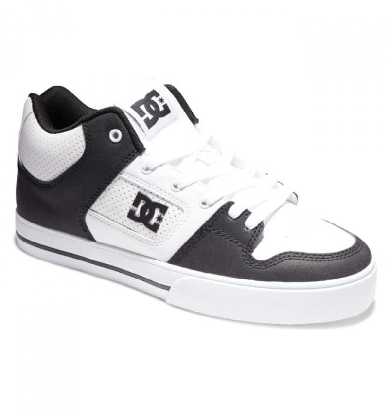 Basket DC Pure MID Blanche Noir Homme | MKJ-9032329