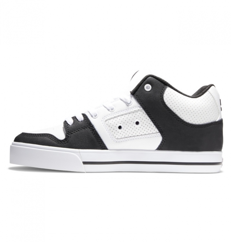 Basket DC Pure MID Blanche Noir Homme | MKJ-9032329