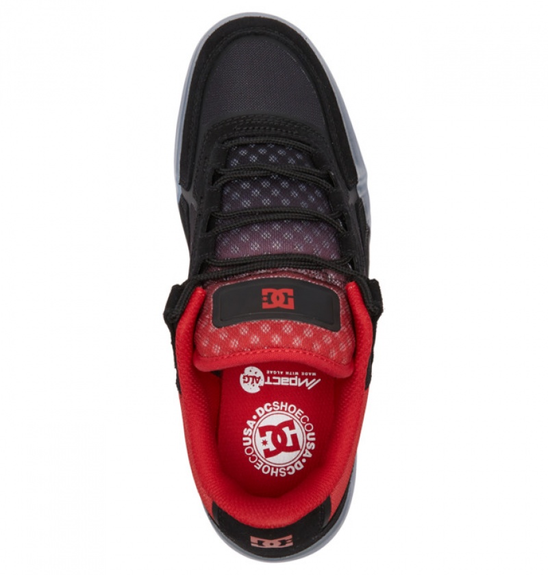 Basket DC Metric Skate Noir Rouge Homme | FWV-5359467