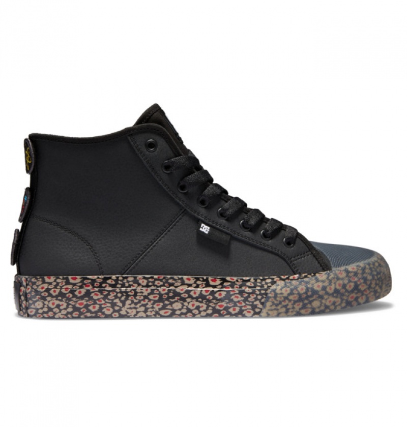 Basket DC Manual HI High Tops Evan Smith Noir Rouge Homme | VLV-3652423