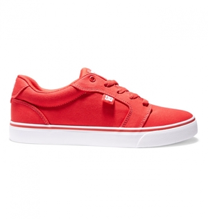 Basket DC Anvil Tela Rouge Blanche Homme | TIP-0055046