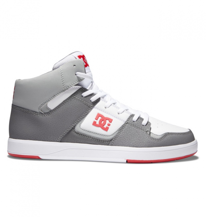 Basket DC Cure High Tops Blanche Grise Rouge Homme | DMN-9878259