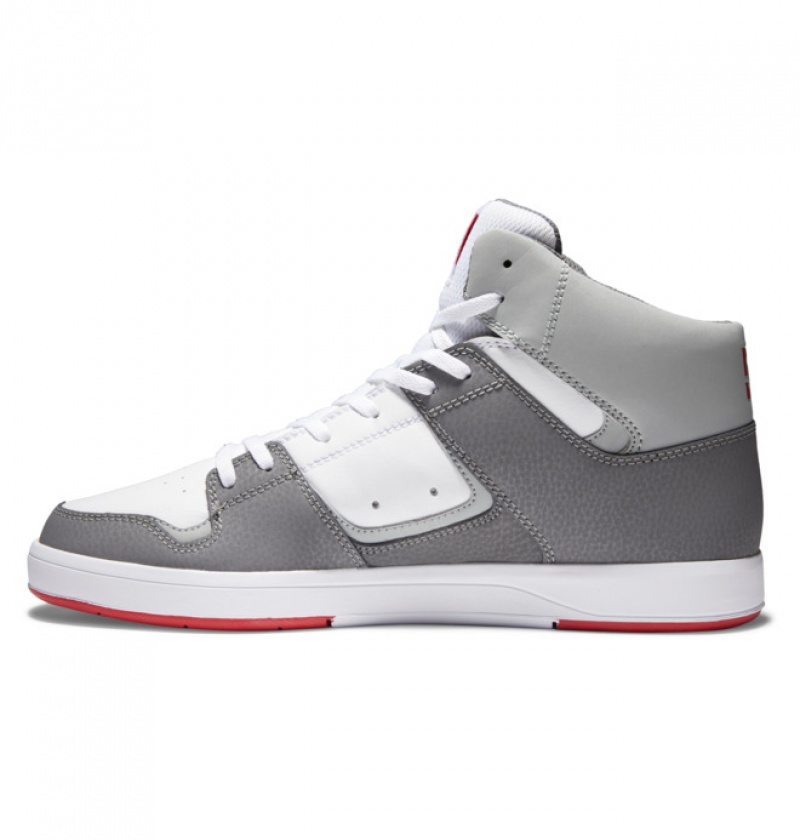 Basket DC Cure High Tops Blanche Grise Rouge Homme | DMN-9878259