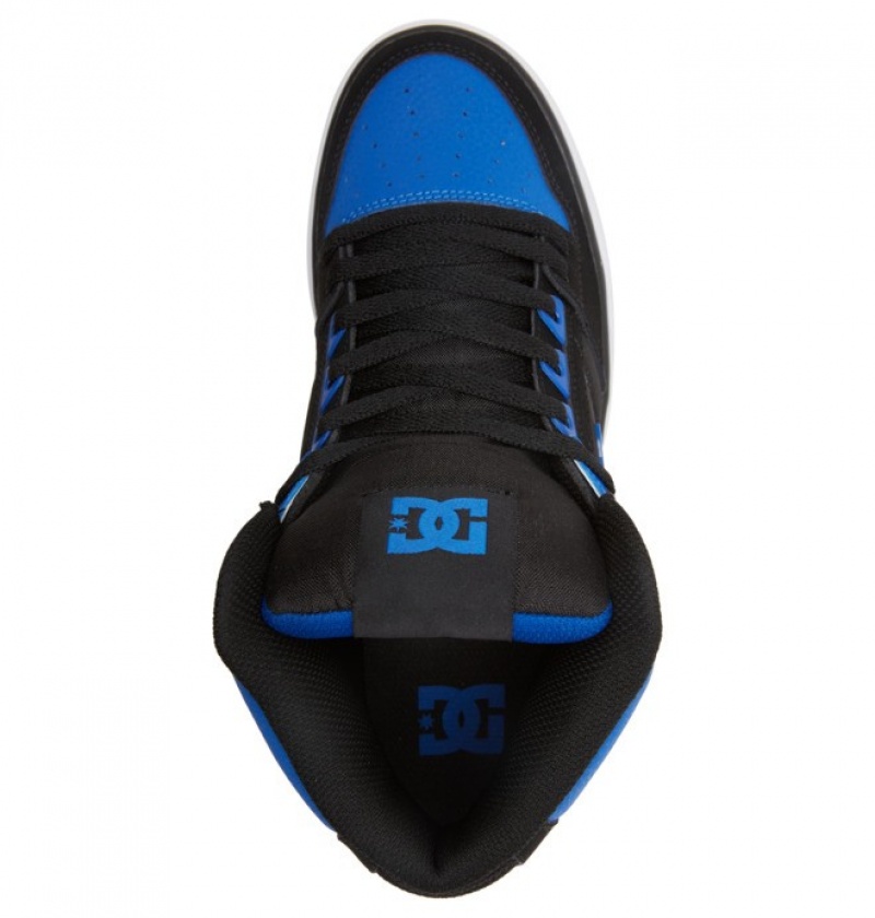 Basket DC Pure High Tops Noir Bleu Royal Homme | AFW-8690413