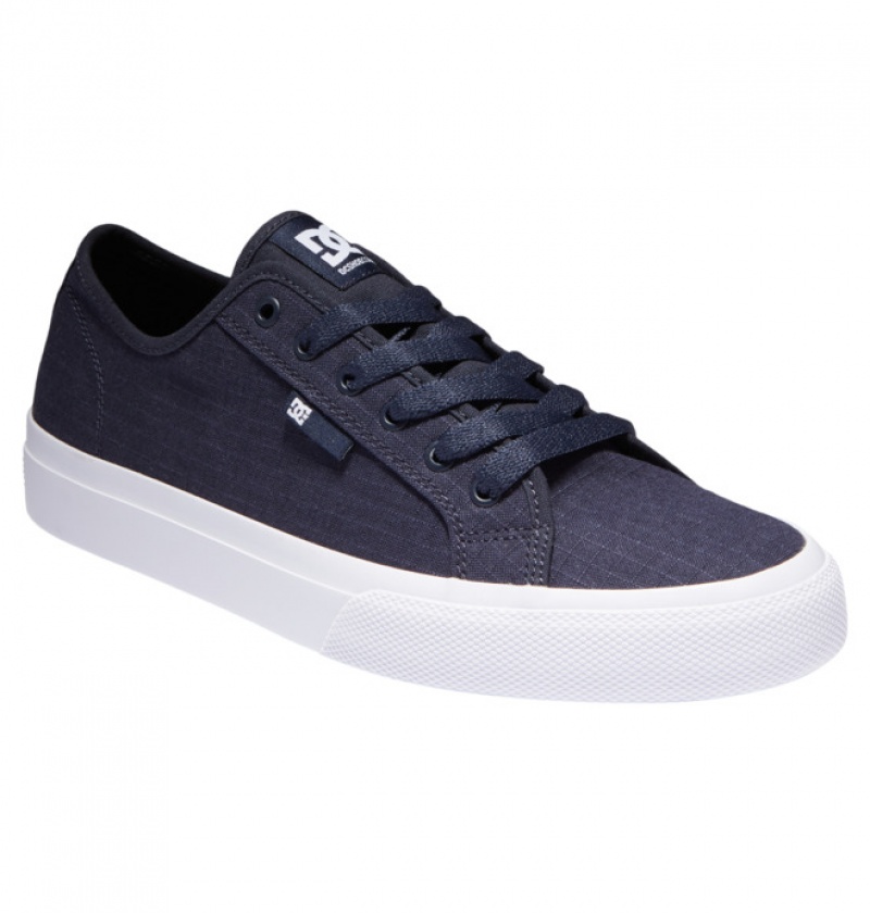 Basket DC Manual SE Tela Bleu Marine Blanche Homme | LCI-4102958